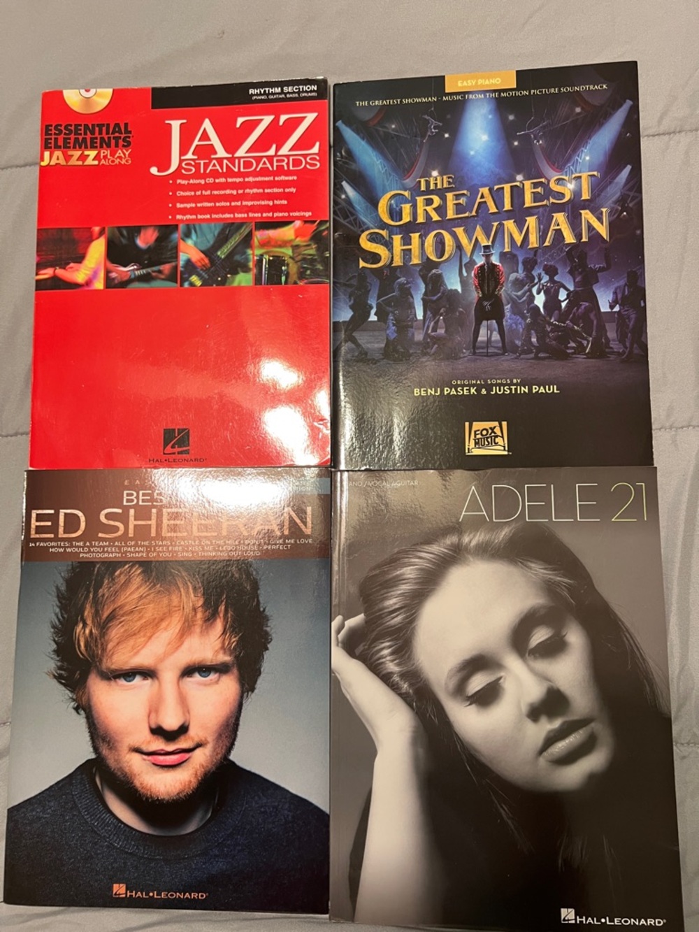 Music Songbook Bundle - Jazz Standards, The Greatest Showman, Adele , Ed Sheeran